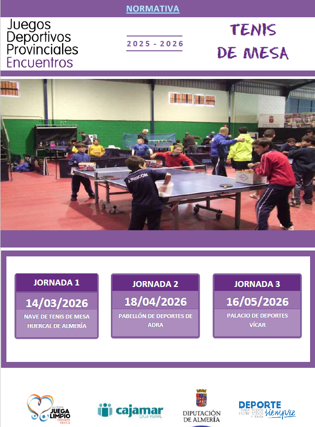 Encuentros Educativos de Promoción del Tenis de Mesa. Vícar 16-05-26